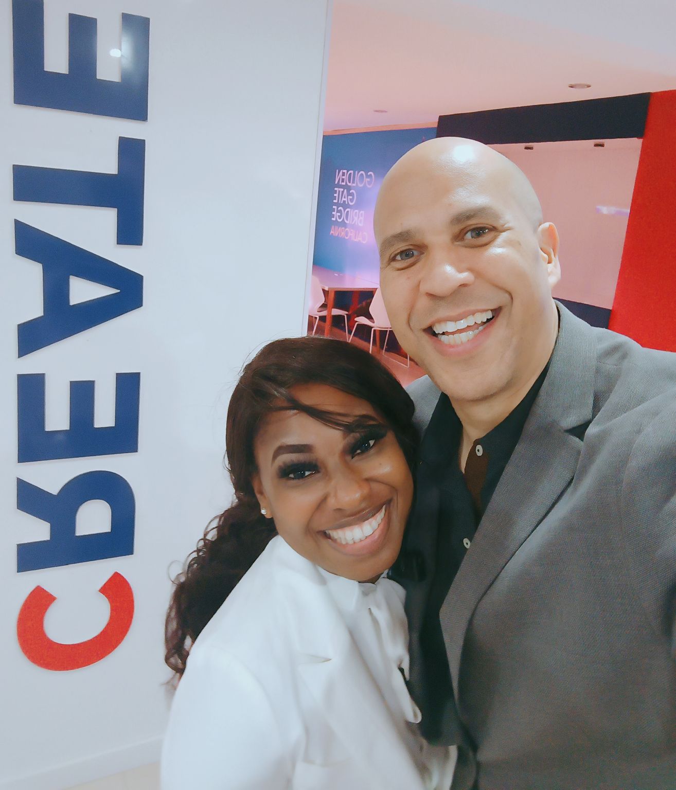 Wofai Samuel with United States Senator-Cory Booker
