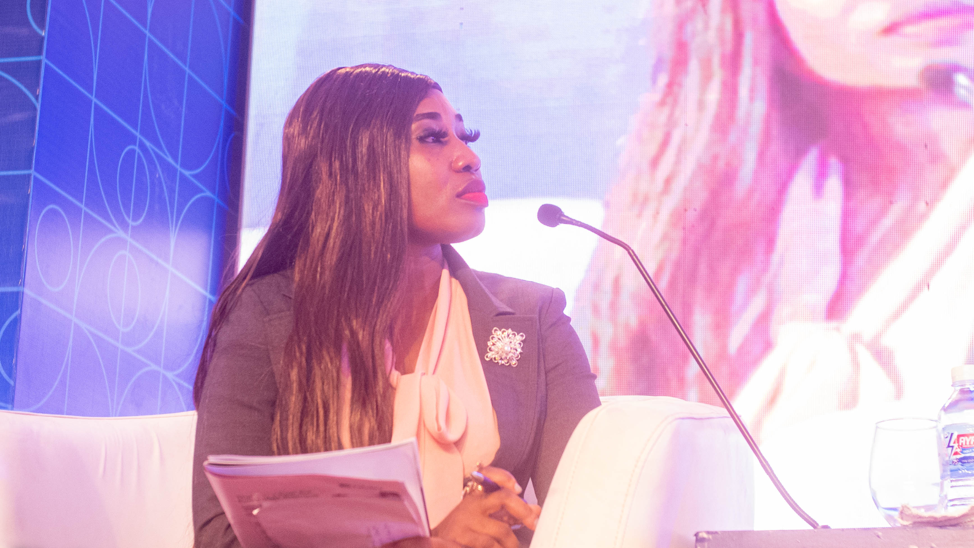 Wofai Samuel moderating the Rivers State Economic Summit Panel Session