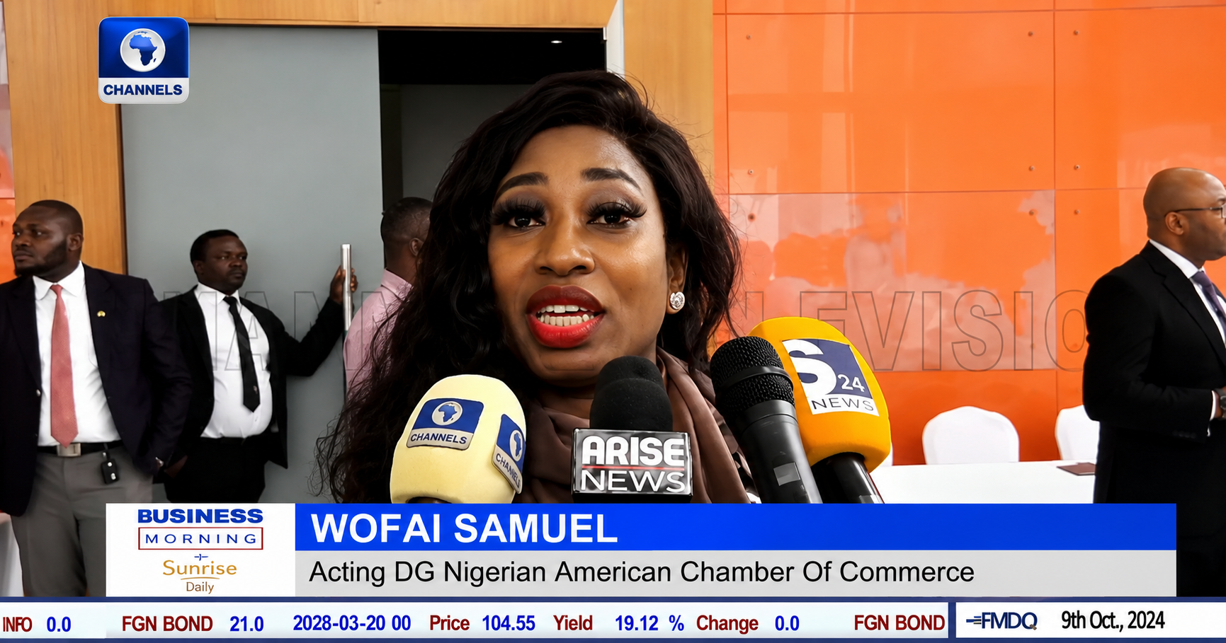 Wofai Samuel speaking with Media and Press men