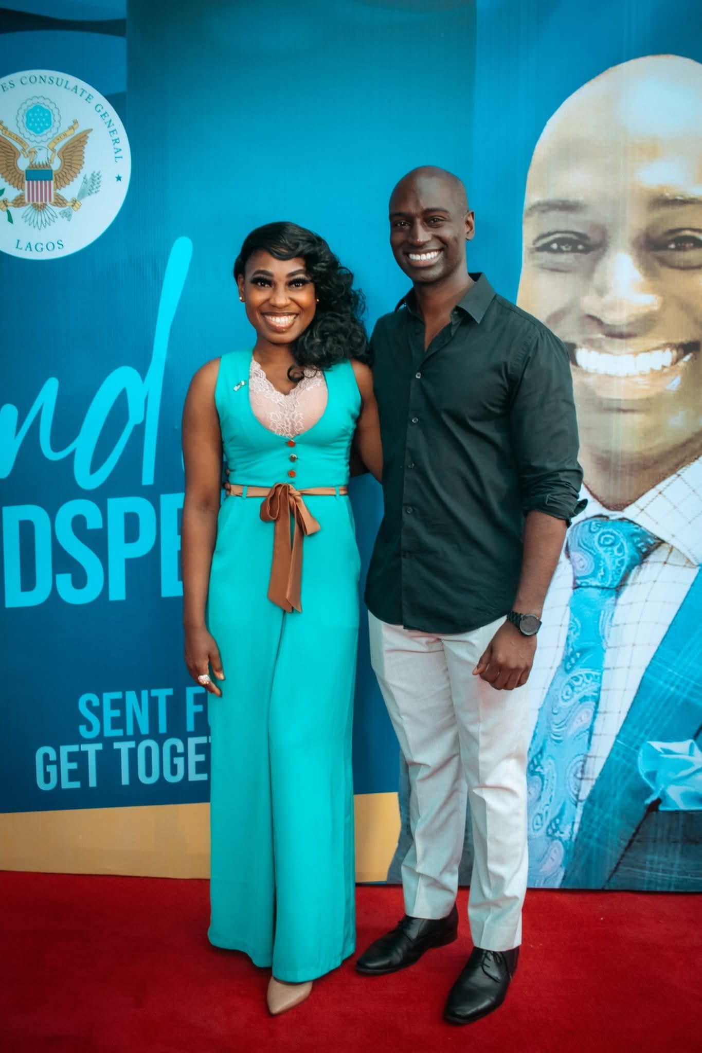 Wofai Samuel and Hon. Brandon Hudspeth, current U.S. Consul General.